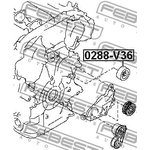 Ролик обводной комплект NISSAN 350Z Z33 2002.06-2008.10 [US] FEBEST 0288-V36