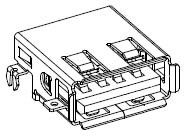 Фото 1/6 482580002, Right Angle, Panel Mount, Socket Type A 2.0 USB Connector