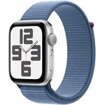 Смарт-часы Apple Watch SE 2023 A2723, 44мм, серебристый / синий [mref3ll/a]