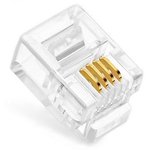 Коннекторы SUPRLAN 6P4C /RJ-11/ /100 pcs/ 10-0227