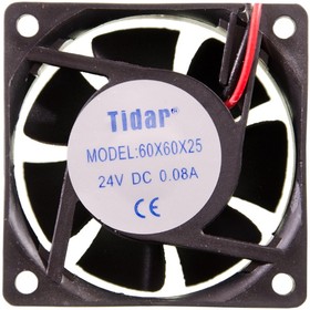 Вентилятор Tidar 60x60x25 24v 0.08a аналог RQD 6025ms 24v 60x25 2 pin