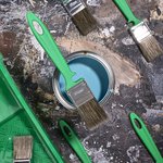 89-0332, Flat brush "Woodwork" 35x10 mm