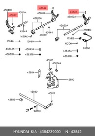 Палец вилки КПП HYUNDAI/KIA 43842-39000