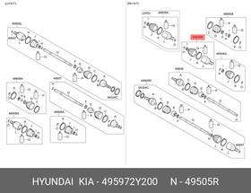 ШРУС передний внутренний R HYUNDAI/KIA 49597-2Y200