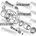 0173-GX100F, Пыльник TOYOTA LAND CRUISER 100 1998- втулки направляющей суппорта ...