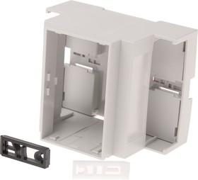 CNMB/4/2, DIN Rail Module Box Size 4 Open Top Both Sides Open CNMB 90x71x58mm Light Grey Polycarbonate IP20