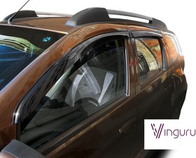 AFV26911, Комплект дефлекторов окон Renault Duster 2011- накладные к-т 4 шт. (поликарбонат)
