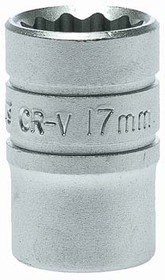 Фото 1/2 M120517-C, 1/2 in Drive 17mm Standard Socket, 12 point, 38 mm Overall Length