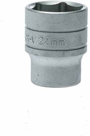Фото 1/2 M1205246-C, 1/2 in Drive 24mm Standard Socket, 6 point, 40 mm Overall Length