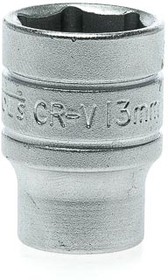 Фото 1/2 M140513-C, 1/4 in Drive 13mm Standard Socket, 6 point, 25 mm Overall Length