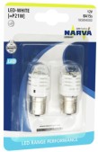 180894000, Лампа светодиодная 12V P21W 1.75W BA15s 6500K блистер (2шт.) White Range Performance LED NARVA