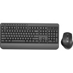 Клавиатура + мышь Оклик S290W клав:черный мышь:черный USB беспроводная ...