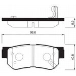 SP1117, SP1117SNS_=746 02 !колодки торм.зад.диск.\ Hyundai Sonata 99-00