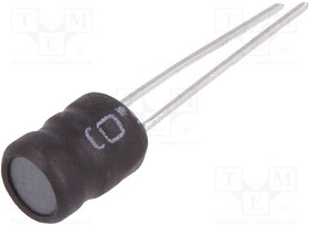 Фото 1/3 COIL0507-0.047, Дроссель: проволочный, THT, 47мкГн, 1,3А, ±10%, d6,5x8,5мм