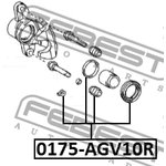 0175-AGV10R, рем.к-т суппорта заднего!\ Toyota Venza 08-16