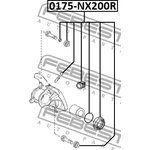 0175-NX200R, Ремкомплект суппорта тормозного заднего