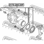 0175-QNC20F, Ремкомплект суппорта тормозного переднего (на обе стороны)