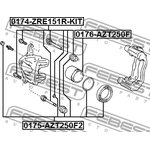 0176-AZT250F, 0176-AZT250F_поршень суппорта тормозного переднего!\ Toyota Auris 07-12