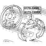 0178-190RR, Brake cylinder Toyota Caldina AT191,CT19#,ET196,ST19# rear right ...