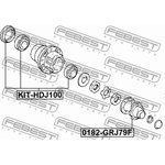 0182F-GRJ79F, Ступица передняя flange