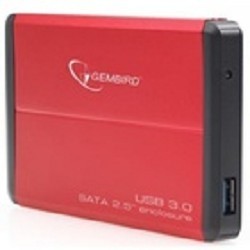 Фото 1/3 Внешний корпус 2.5" Gembird USB 3.0 SATA алюминий красный EE2-U3S-2-R