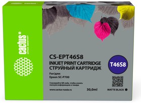 Фото 1/3 Картридж струйный Cactus CS-EPT46S8 T46S8 черный пигментный (30мл) для Epson SureColor SC-P700
