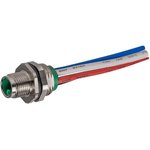 SS-12500-001, Circular Metric Connectors M12 K-Code PM M to 7.5 inch wire leads