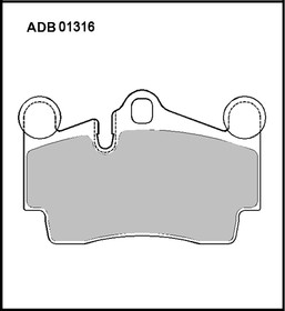 ADB01316, Колодки тормозные дисковые | зад |