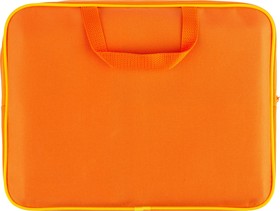 Фото 1/4 Папка для тетрадей Оранжевая А4 молния/ручки,ткань,40мм, ПМД-2-42