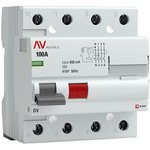 Выключатель дифференциального тока (УЗО) 4п 100А 300мА тип AC DV AVERES EKF rccb-4-100-300-ac-av