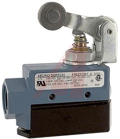 Фото 1/4 BZE6-2RQ2, MICRO SWITCH™ Medium-Duty Limit Switches: BZ Series Enclosed Basic Switch, Side Mount, Die-Cast Zinc, 1NC 1NO Sin ...