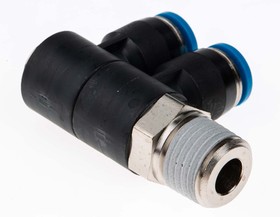 Фото 1/5 QSLV2-1/4-6, QSLV Series Multi-Connector Fitting, Threaded-to-Tube Connection Style, 153213