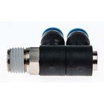 QSLV2-1/4-6, QSLV Series Multi-Connector Fitting, Threaded-to-Tube Connection ...