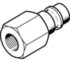 KS3-1/4-I, Brass Male Pneumatic Quick Connect Coupling, G 1/4 Female Threaded