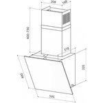 Вытяжка каминная LEX Touch 600 IV Light, белый антик, сенсорное управление ...