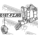 0187-FZJ80, Ролик натяжной ремня кондиционера комплект