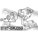 0187-GRJ200, Ролик натяжителя TOYOTA LAND CRUISER PRADO GRJ12#,KDJ120,KZJ120 ...