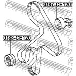 0188-CE120, 0188-CE120_ролик обводной ремня ГРМ!\ Toyota Carina/Corolla/Camry ...