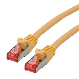 21.15.2953-50, Cat6 Male RJ45 to Male RJ45 Ethernet Cable, S/FTP, Yellow LSZH Sheath, 300mm, Low Smoke Zero Halogen (LSZH)