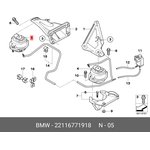22116771918, Опора двигателя прав BMW E65