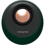 Колонки Bluetooth Creative Pebble Pro, 2.0, черный/ темно-зеленый [51mf1710aa001]