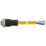 7700-A5021-U1D0300, Circular DIN Connectors Mini (7/8) 5 pole, Female 0 w/ Cable, TPE 5x16AWG ye UL/CSA, TC-ER 3m