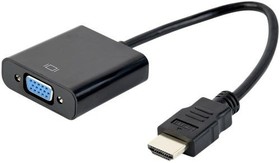 Filum Адаптер HDMI - VGA, 0.15 м., разъемы: HDMI A male-VGA female-mini jack female, пакет.[ FL-A-HM-VGAF-mjack-0.15M] (894150) [FL-A-HM-VGA