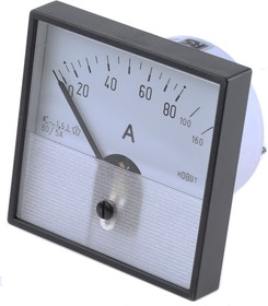Фото 1/3 PD72MIS5A2/2-001 0/80/160A, Analogue Panel Ammeter 0/80/160A For 80/5A CT AC, 72mm x 72mm Moving Iron