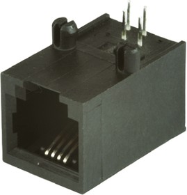 SS-6446-NF, SS-64 Series Female RJ14 Connector, Through Hole, Cat3, UTP Shield