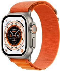 Фото 1/3 Умные часы Apple Watch Ultra 49mm Titanium Case with Orange Alpine Loop L (MQEV3LL/A)