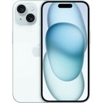 Смартфон Apple A3090 iPhone 15 128Gb голубой моноблок 3G 4G 1Sim 6.1" 1179x2556 ...