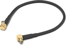 Coaxial cable, MCX plug (angled) to MCX plug (angled), 50 Ω, RG-174/U, grommet black, 152.4 mm, 65502110315301