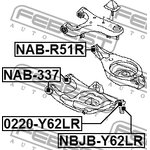 0220-Y62LR, Опора шаровая заднего нижнего рычага