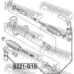 0221-g10, НАКОНЕЧНИК РУЛЕВОЙ NISSAN BLUEBIRD SYLPHY G10 2000-2005